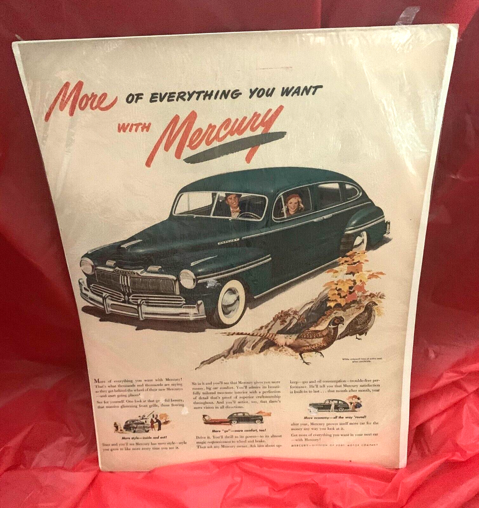 1947 Mercury - Original Cut-Out Advertisement / Ad / Article