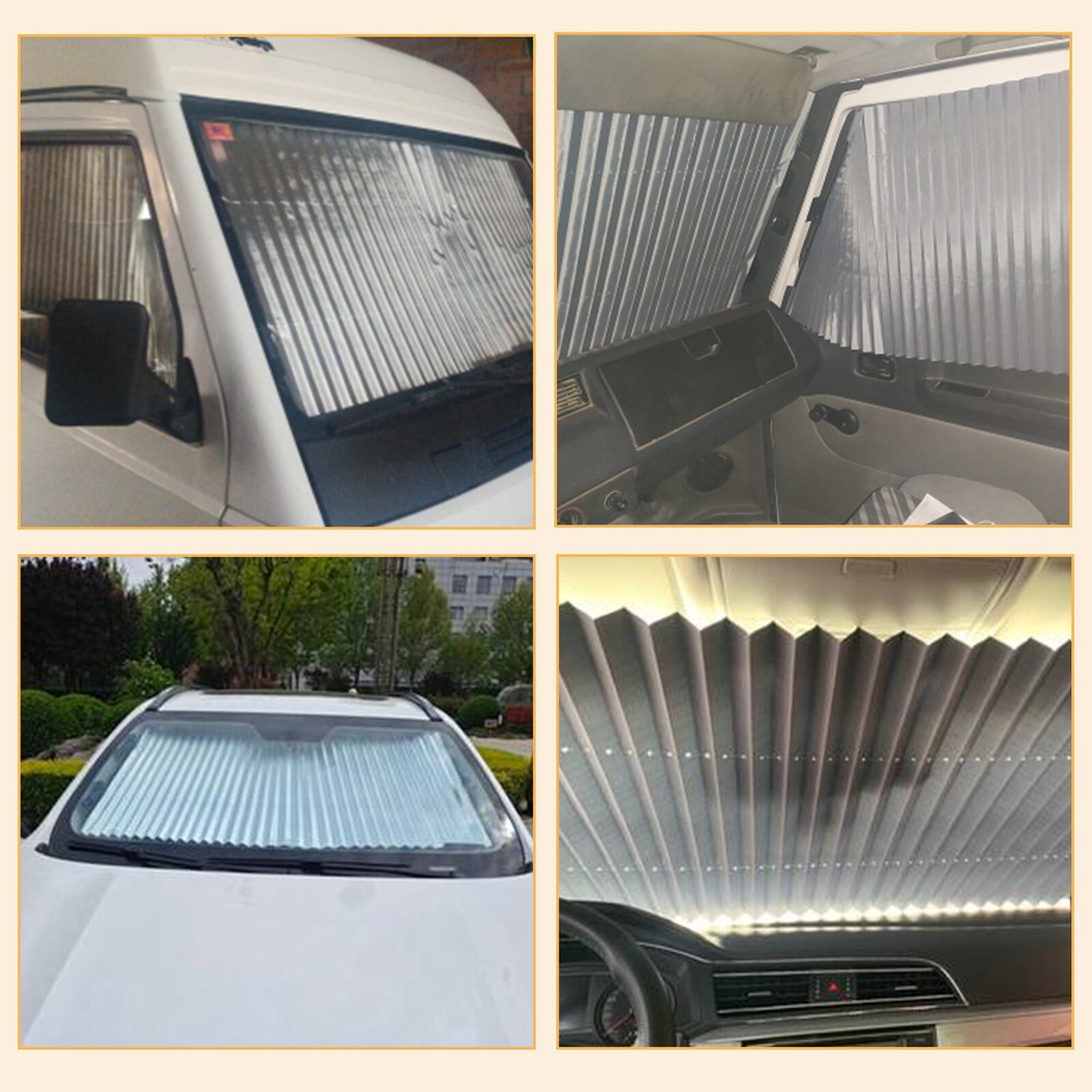 Front Car Retractable Windshield Sun Shade Visor SUV Window Folding Block Cover