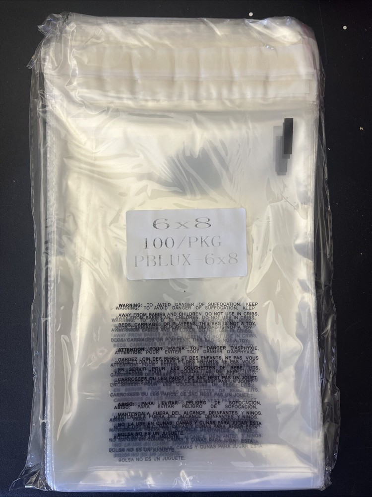 6x8 100 Pcs Resealable Suffocation Warning Poly Bags Amazon FBA