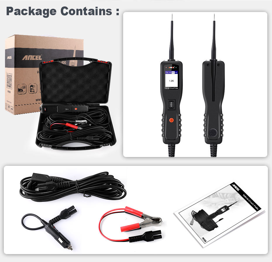 12-24V Electrical Circuit Probe Short Open Breaker Finder Diode Resistance Test
