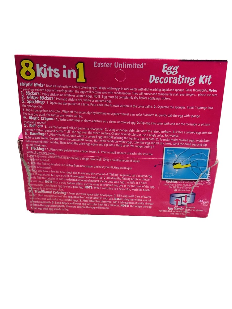 EASTER EGG DECORATING KIT RAINBOW COLOR. 8 Kits In 1.