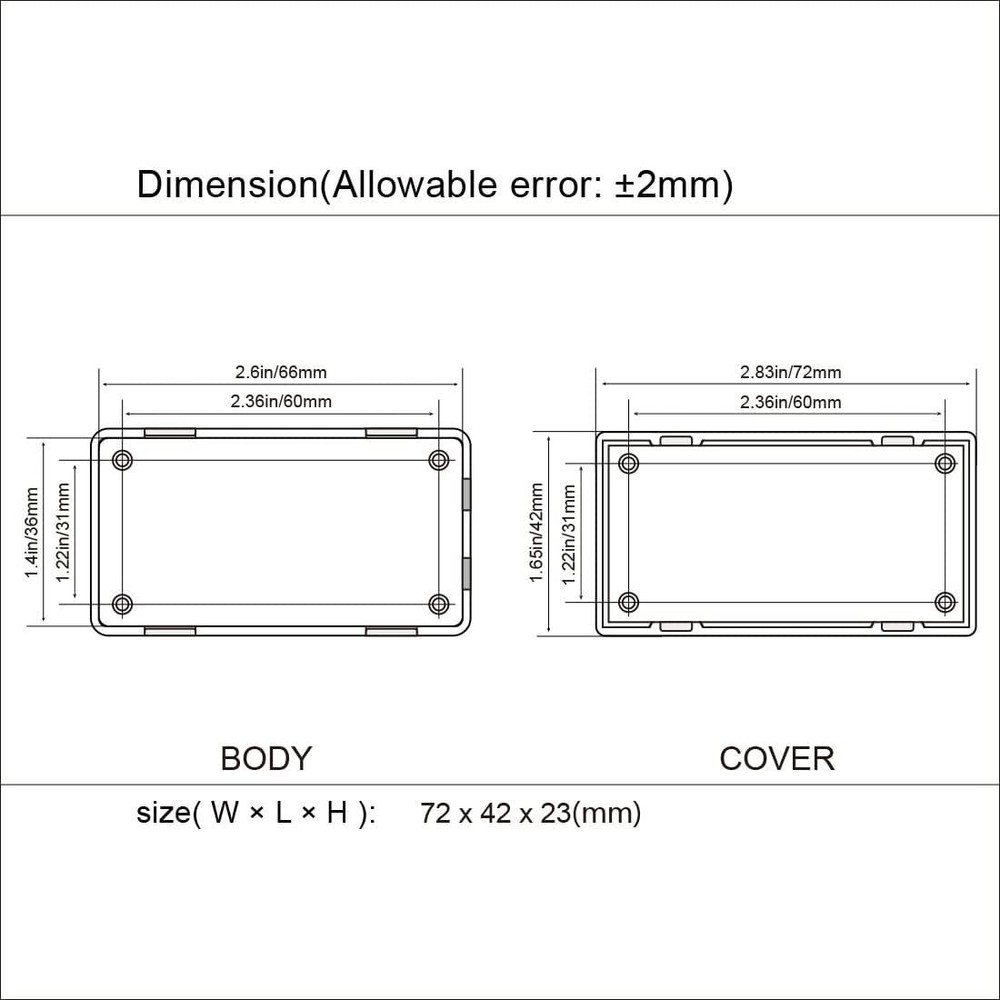 Project Box 10 Pieces ABS Plastic Electrical Project Case Small Junction Box ...