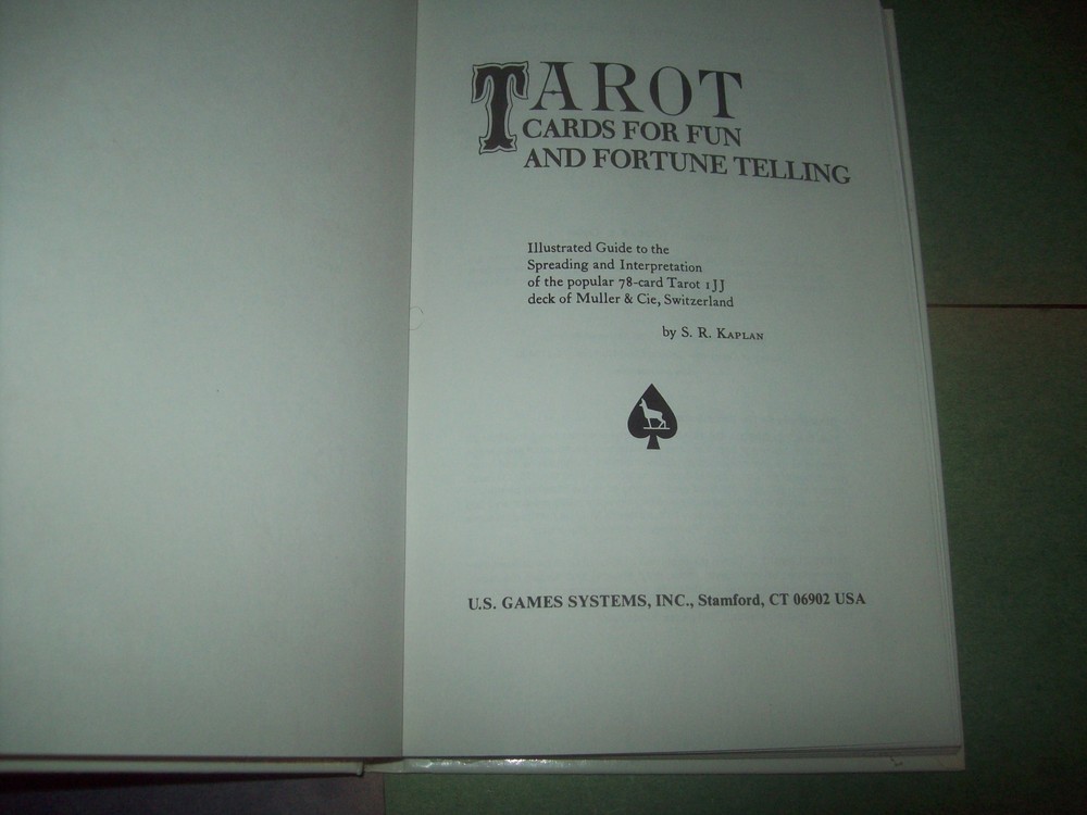 TAROT CARDS FOR FUN AND FORTUNE TELLING HC BOOK
