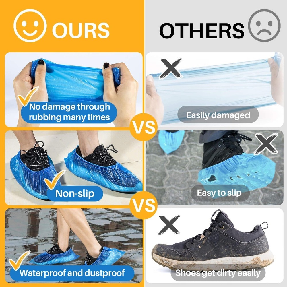 Shoe Covers - Boot Plastic Disposable 60 Pack (30 Pairs)