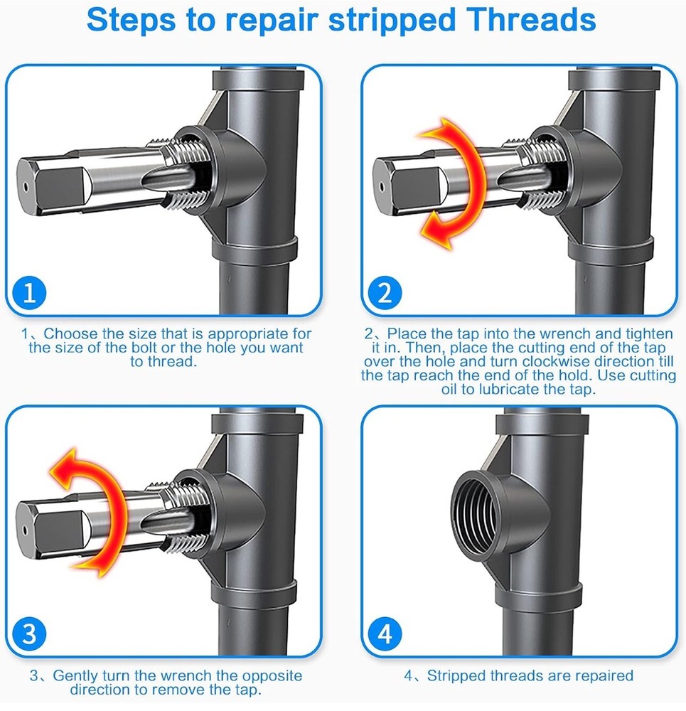 5 PCS PIPE TAP 1/8 - 3/4
