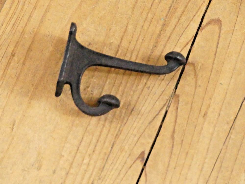 15 PCS Cast Iron Vintage Style Coat Hooks Hat Hook Rack Hall Tree Flat Black