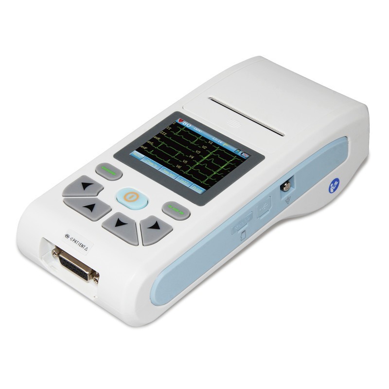 Touch Screen ECG90A EKG Machine:12-Lead, Single Channel, USB, Software & Printer