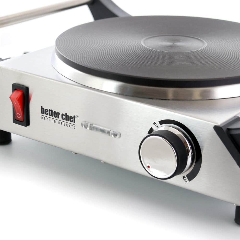 Portable Single Burner Stainless Steel 8 In. Solid Element Electric Hot Plate