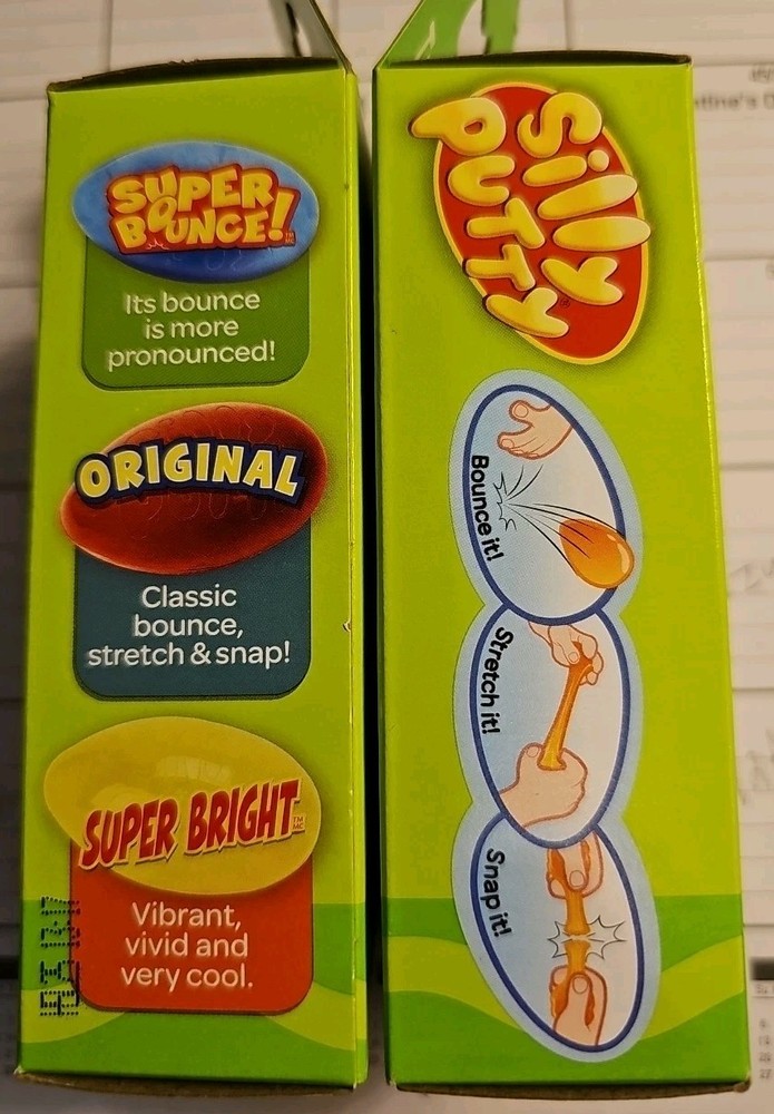 Silly Putty 3-Pack Original Bright Bouncy Egg container 2 Boxes
