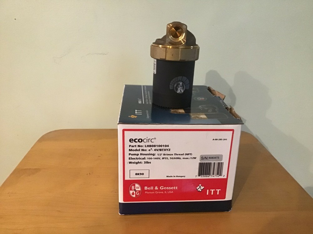 Bell & Gossett LHB08100104 LF Brass Ecocirc Circulator w/Multi-Speed (1/2"NPT)