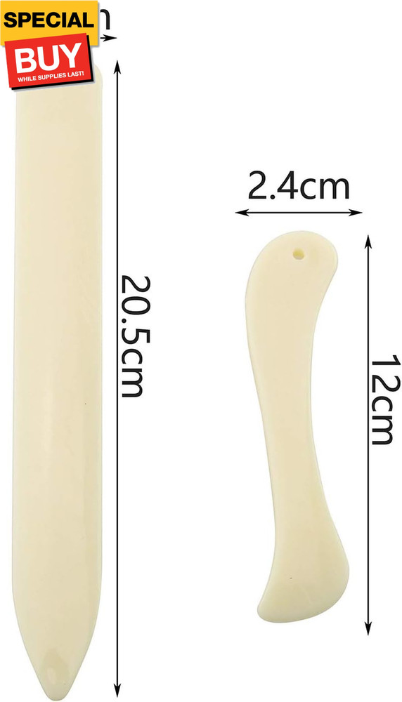 Bone Folder 2PCS Bone Paper Creaser Scoring Board Tool for Making Card Bookbindi