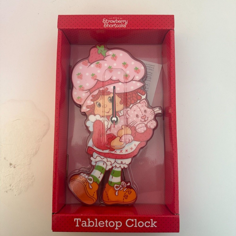Strawberry Shortcake Tabletop Clock – Analog Display, New in Box