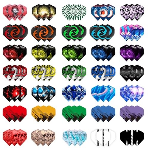 Standard Dart Flights 30 Sets 90 Pcs Durable PET Replacement Feather 105pcs