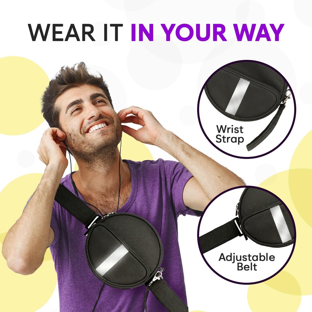 KLIM Portable CD Player Case, Waterproof Black Case