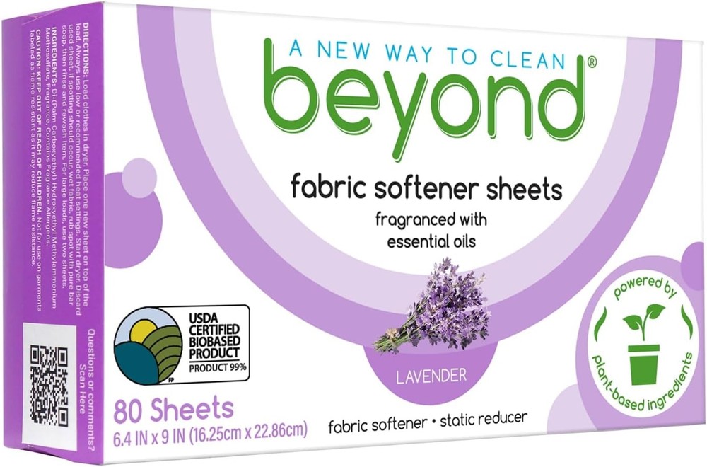 Beyond Fabric Softener Sheets - Lavender Scent - Eco-Friendly Plant-Based