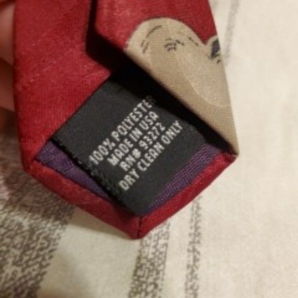 Blanchine Grumpy Old Golfer Cartoon Red Novelty Tie