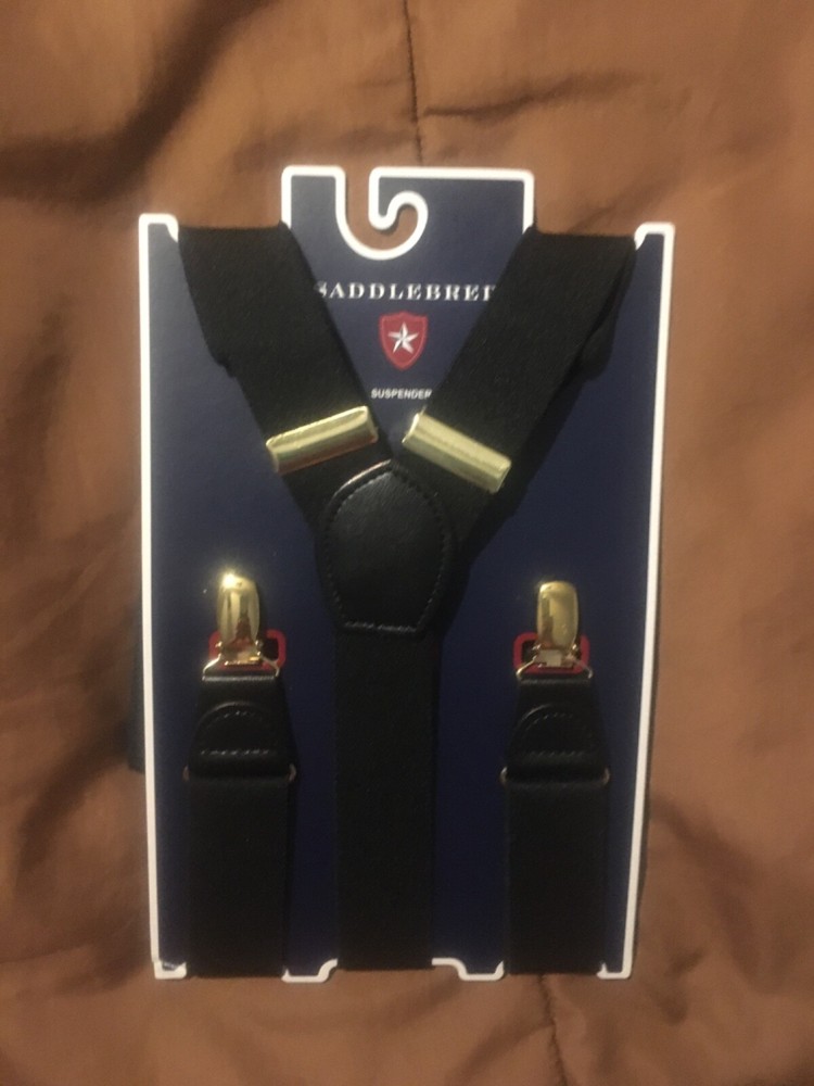 Men’s Saddlebred Black Suspenders, One Size, NWT
