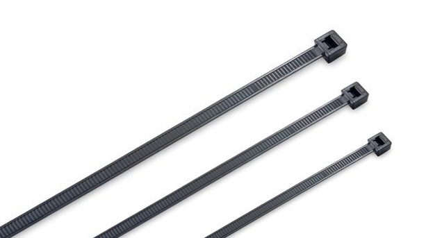 100 pc CABLE TIES Assorted Sizes Black Plastic ZIP Tie Wire Cord Organizer Pack