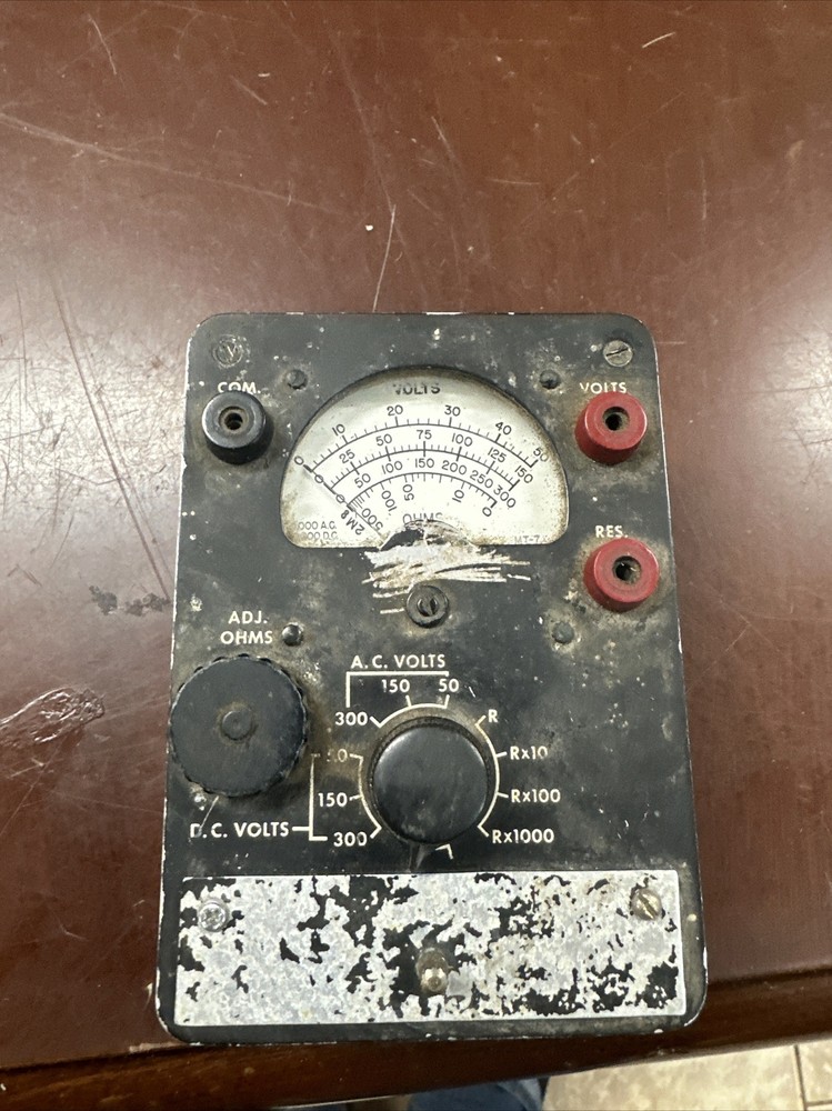 Vintage IBM Voltmeter OHM Meter Model MT-7 Multimeter Untested Rare
