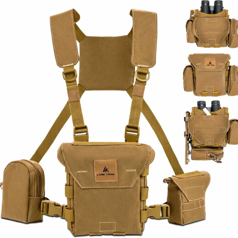 Waterproof Binocular Harness Chest Pack - Lightweight Bino Harness with Rangefin