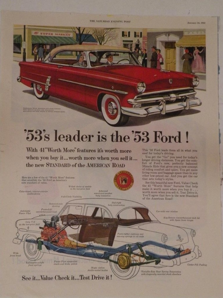 Magazine Ad* - 1953 - Ford Crestline (#3)