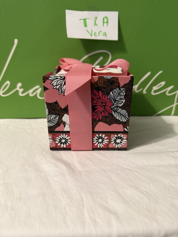 Vera Bradley Mocha Rouge Take Note Cube NWT Retired Pattern