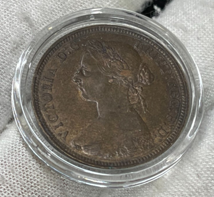 1893 Great Britain Half Penny Coin Great Condition