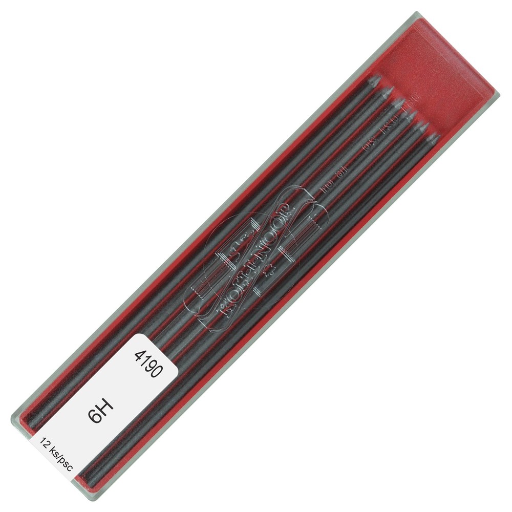 6H 2.0 mm Graphite Leads for Technical Drawing Retouching 12 PCS Refill Pack