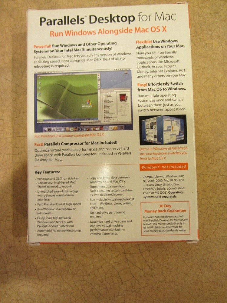 Nova Parallels Desktop for Mac 2006 New in Box
