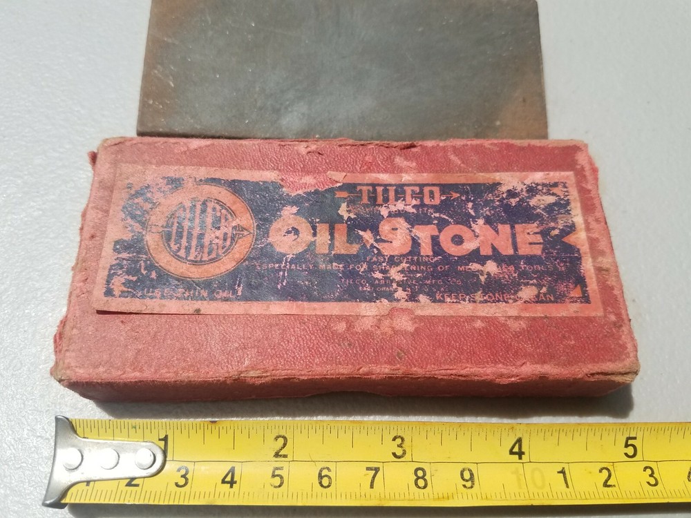 Vintage Tilco Oil Stone "Fine" For Sharpening Mechanics Tools