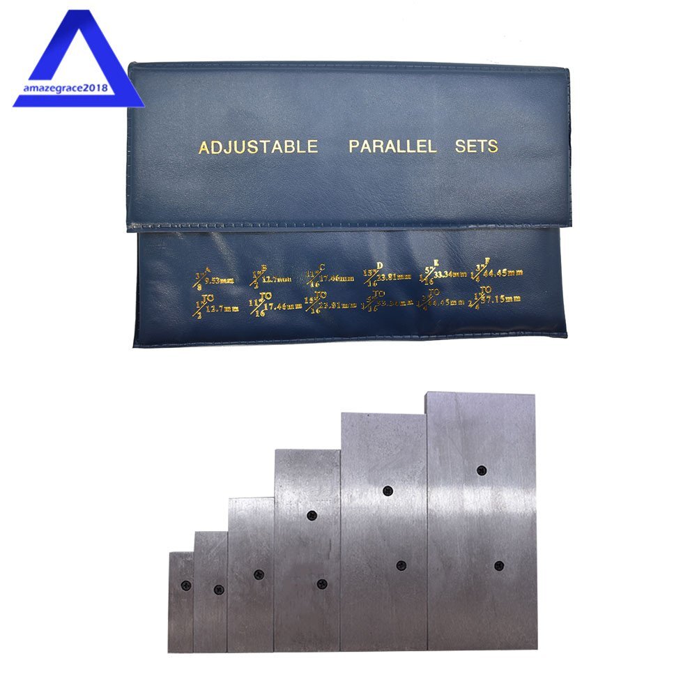 New 6Pcs High Precision Adjustable Parallel Set 3/8" - 2-1/4"