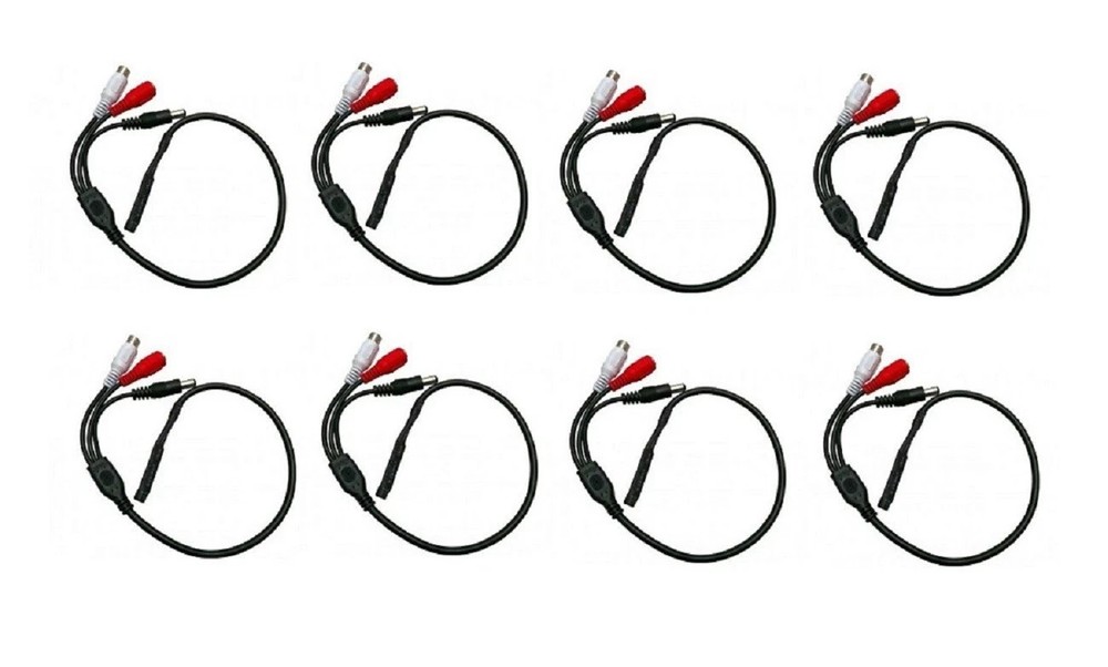 8pcs Mini Audio Mic Microphone for CCTV Security Camera DVR System