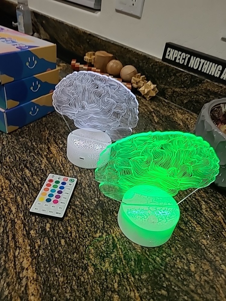 3D Illusion Lamp. Remote Control And Colour Change. Brain New