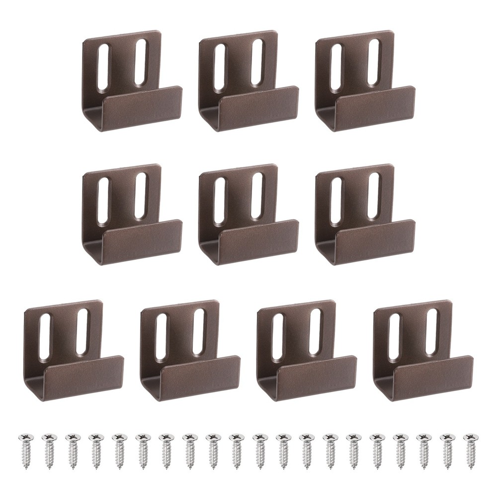 10pcs Adjustable Tile Hooks, Black, 20mm (13/16")