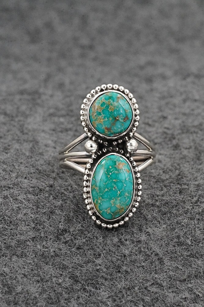 Turquoise & Sterling Silver Ring - Eugene Gruber - Size 7