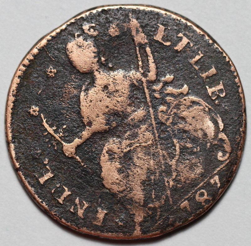 1787 Connecticut Colonial Copper, Draped Bust Left
