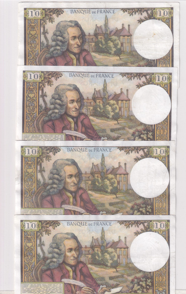 France 10 Francs 1971 Pick# 147d " 4 NOTES "