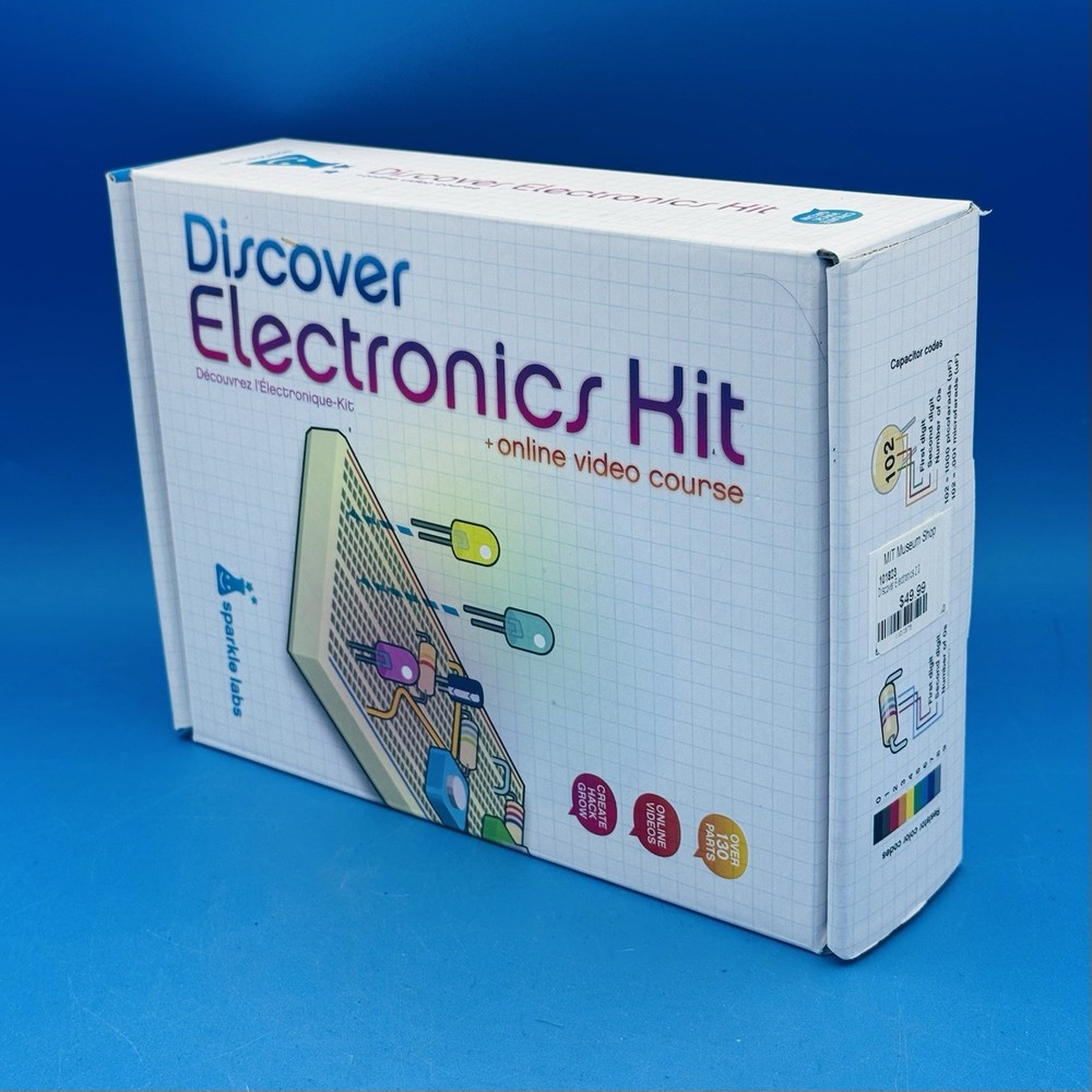 Discover Electronics Kit Sparkle Labs STEM Circuit Learning Set + Online Video