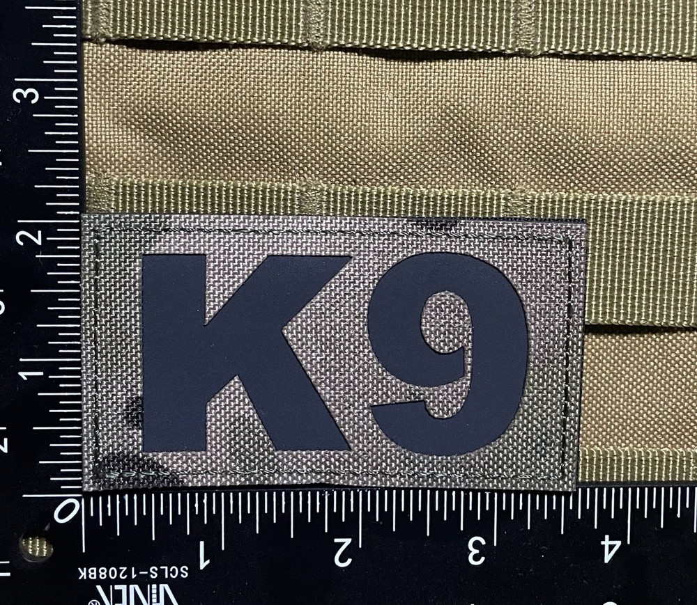 IR Reflective Glow K9 Unit Service Dog Hook Loop Patch Multicam