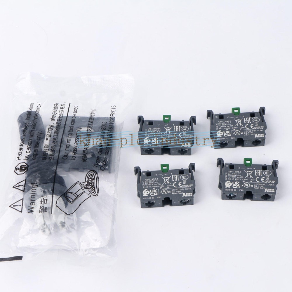 1x ABB Control Joystick Switch MJS6-40B with 4 MCB-10 Contacts Reset Type