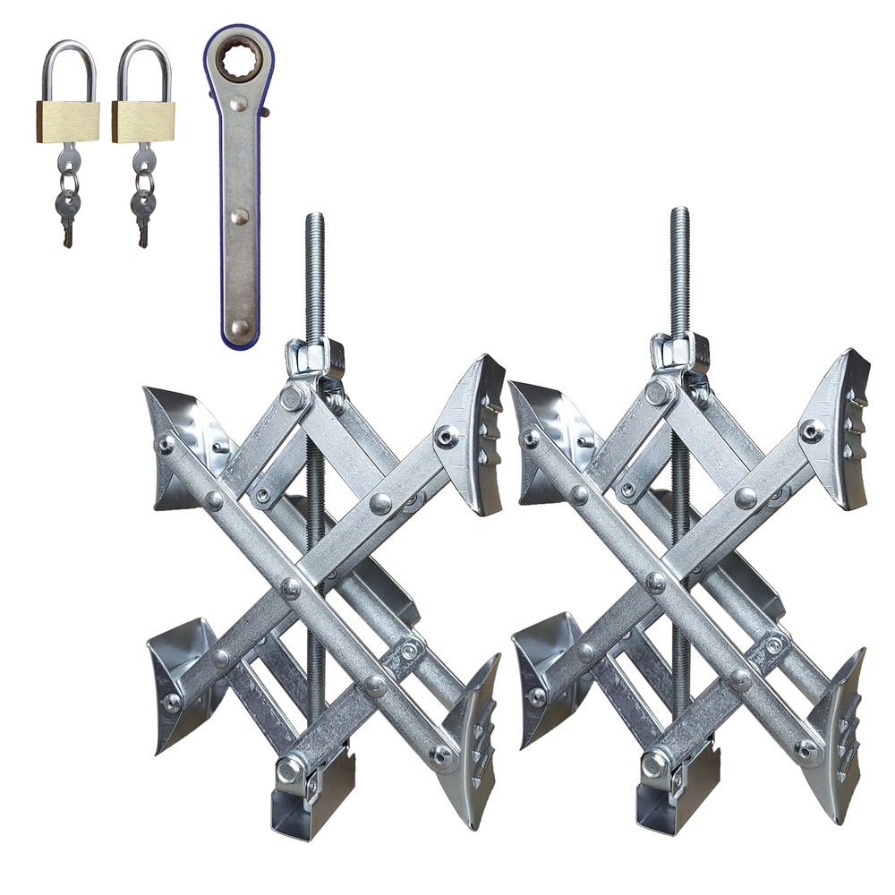 Camper Wheel Chock Stabilizer 2 Sets Rv Wheel Chock X Locking For Travel Trailer