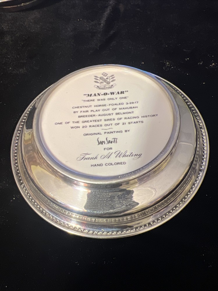 “Man-O-War” Sterling Silver Coaster By Sam Savitt For Frank M Whiting