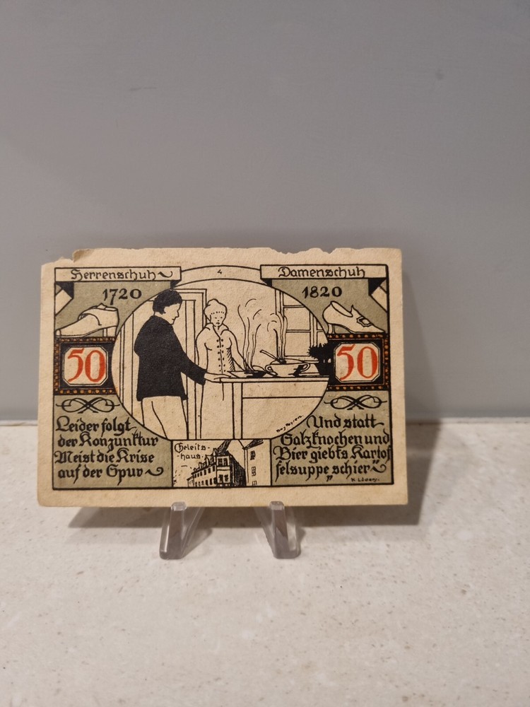 1921 German Bank Note 50 PFG