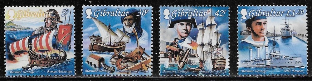Gibraltar Scott #'s 798 - 801 MNH