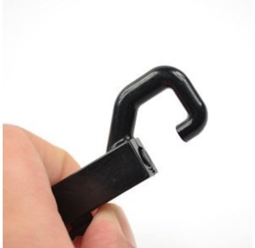 Snap Bolt 9 Key chain Hooks Lightweight Durable Black Plastic Spring Snap Hooks