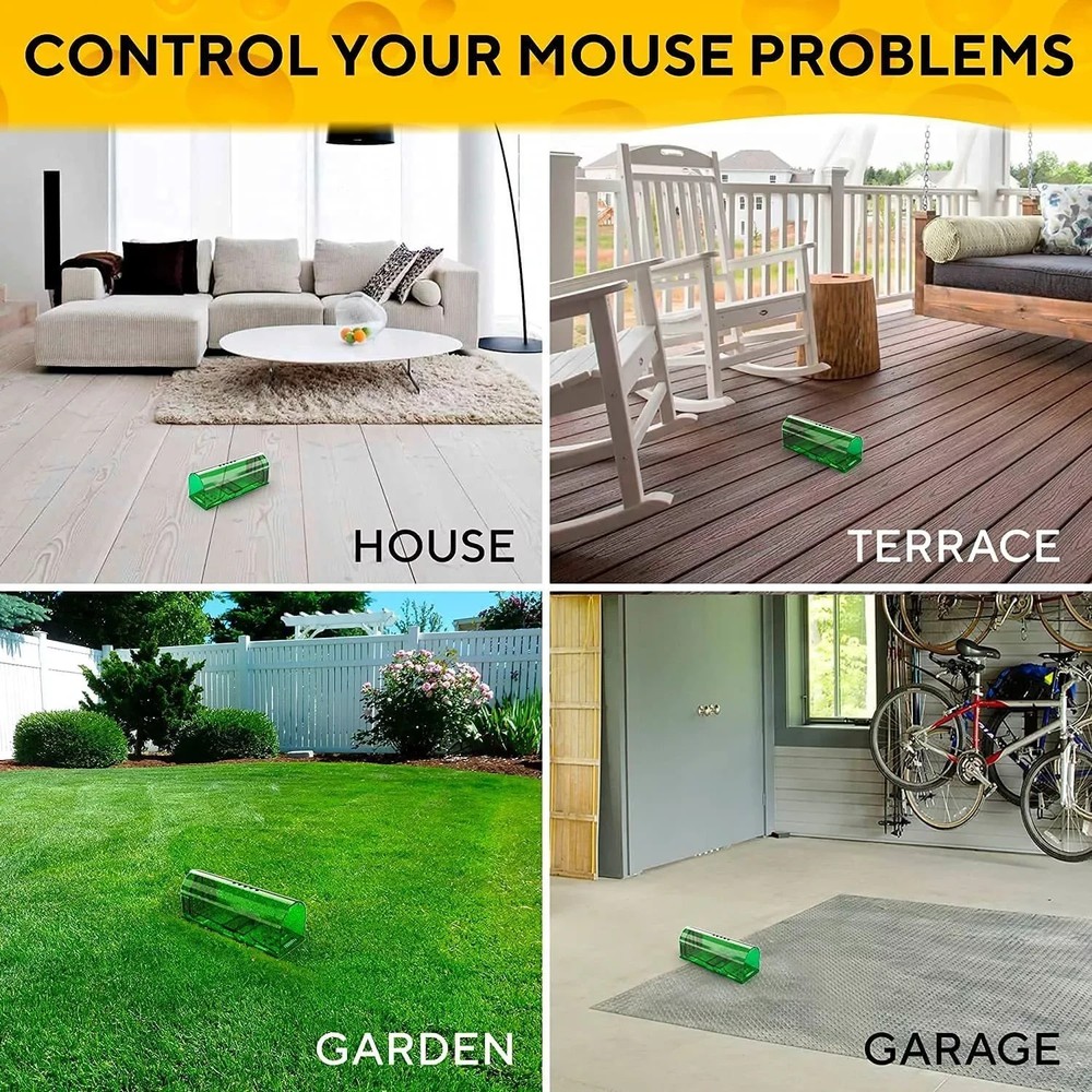 2-Pack Humane Mouse Traps Live Catch & Release No Kill Rat Mice Trap Reusable