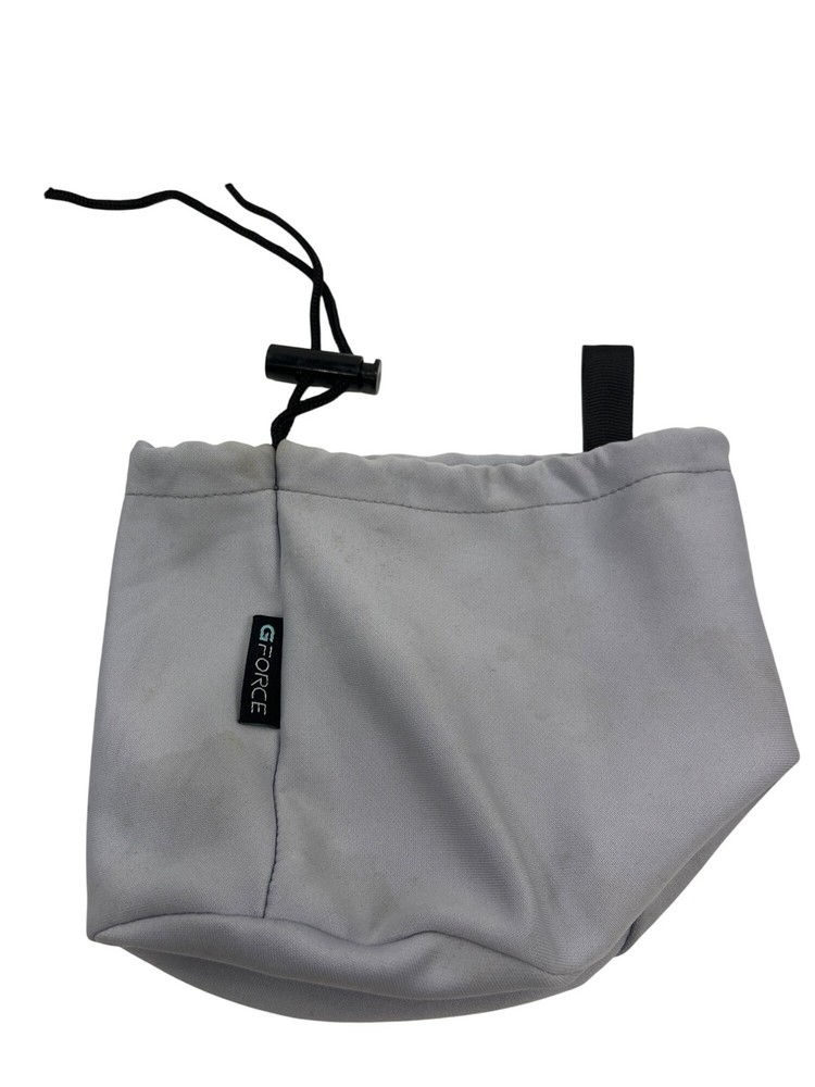 Light Gray G-Force Chalk Bag With Drawstring & Clip For Rock Climbing