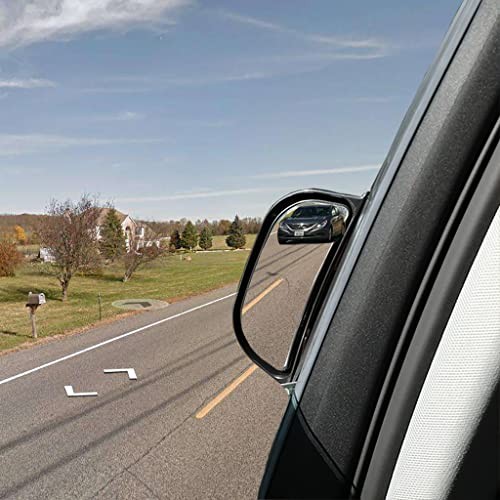 Back Passenger Rear View Mirror Adjustable Blind Spot 1 PC Black frame