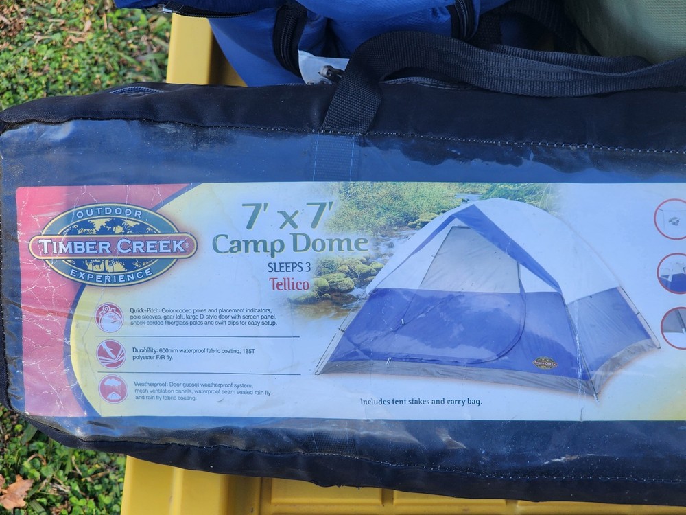 Timber Creek Tellico Backpacking Dome Tent Sleeps 3