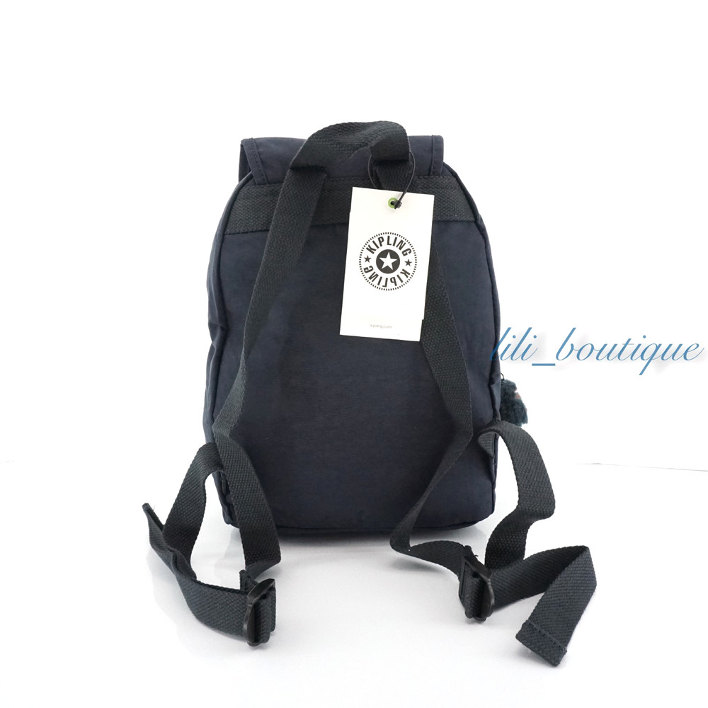Kipling Lovebug Travel Small Backpack Polyamide BP3901 True Blue Tonal NWT $99